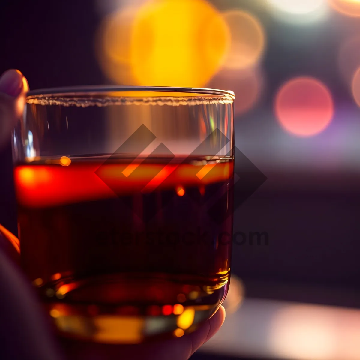 Picture of Sparkling Wine in Glass: Celebratory Beverage at Bar