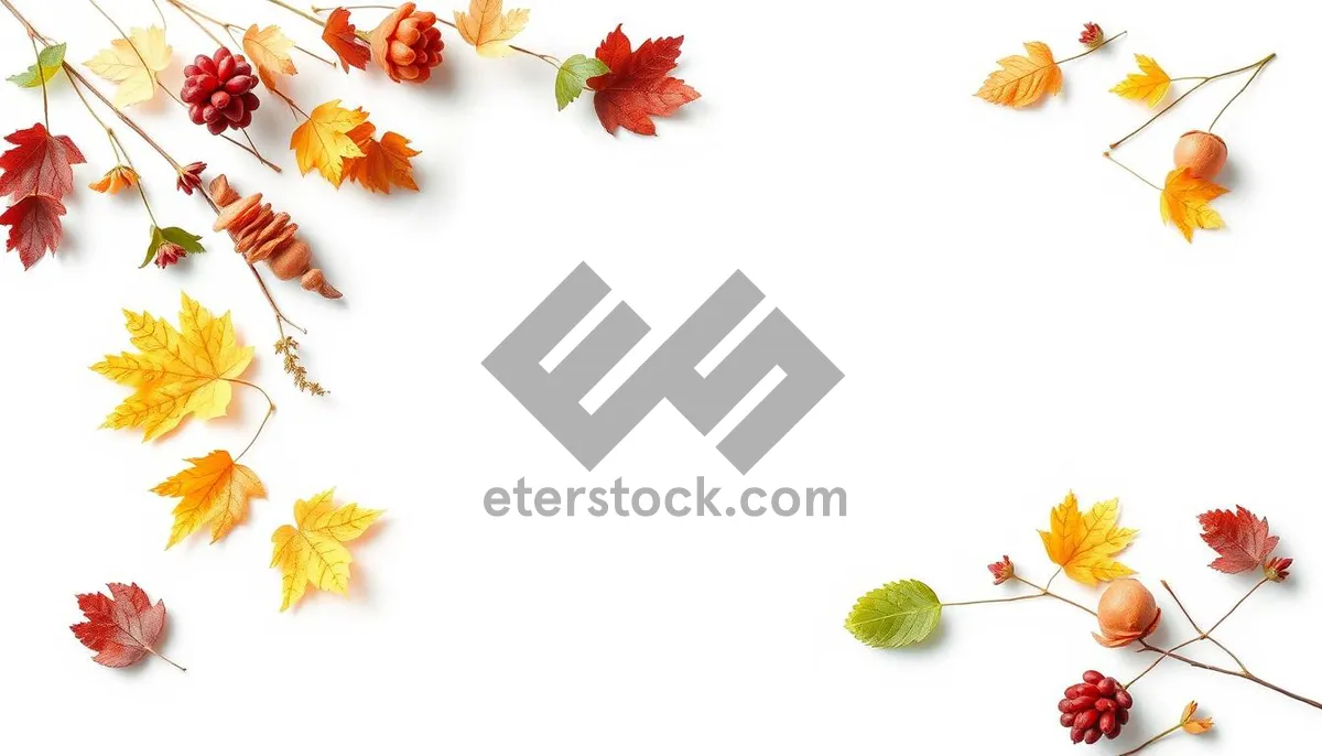 Picture of Floral Oak Tree Frame Decoration Pattern