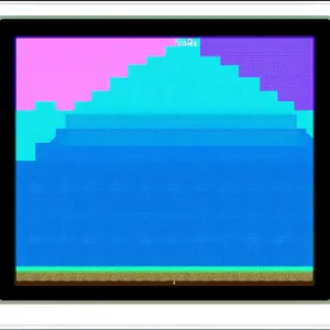 Vintage Retro Grunge LCD Monitor: Empty Black Space