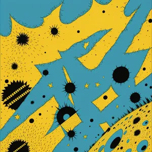 Yellow Grunge Art Texture Pattern for Decorative Design