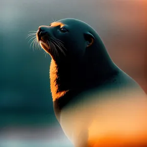 Graceful King Penguin Gliding through Ocean Waters