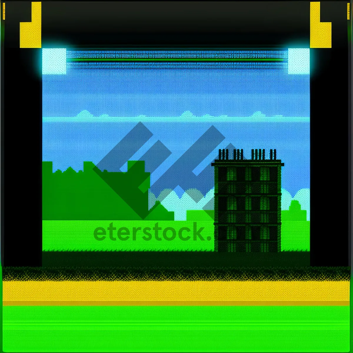 Picture of Vibrant Countryside Landscape Under Clear Blue Sky