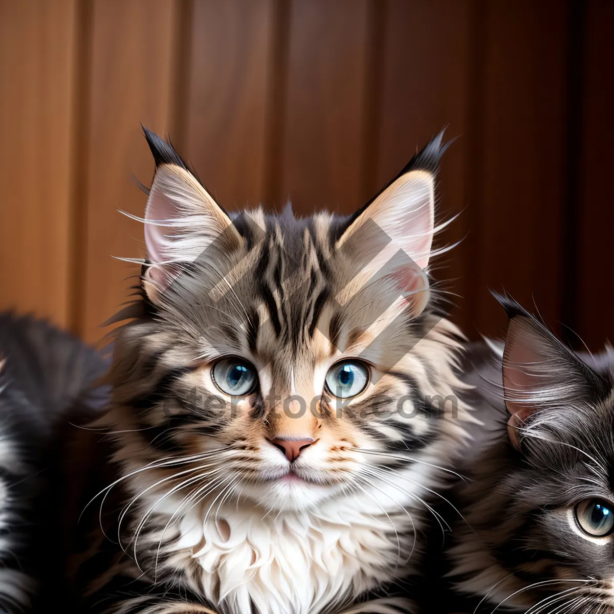 Picture of Furry Feline Friend: Adorable Gray Tabby Kitten