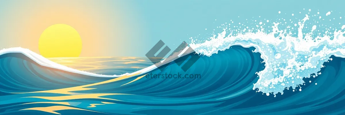 Picture of Futuristic digital art design with smooth flowing lines