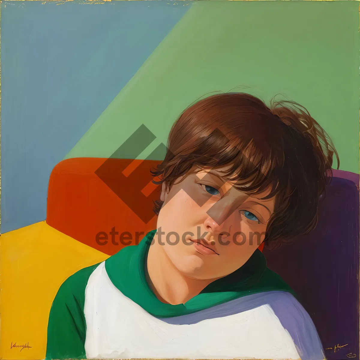 Picture of Smiling Brunette Model in Casual Sitting Pose"
Note: It is important to note that the image itself should accurately reflect the description provided.