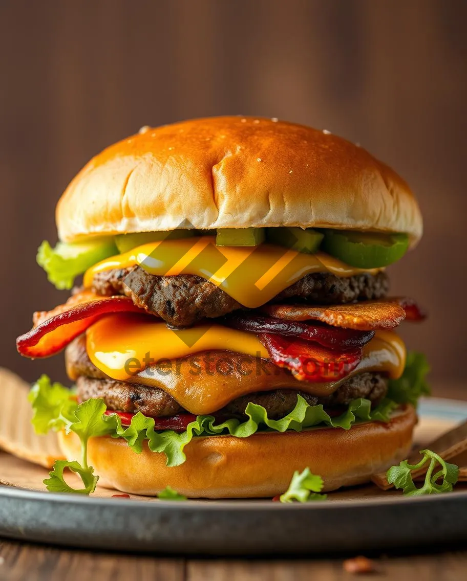 Picture of Grilled cheese and tomato sandwich with lettuce bun