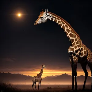 Majestic Giraffe in South African Savanna