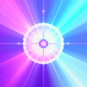 Colorful Laser Burst: Abstract Space Energy Ray