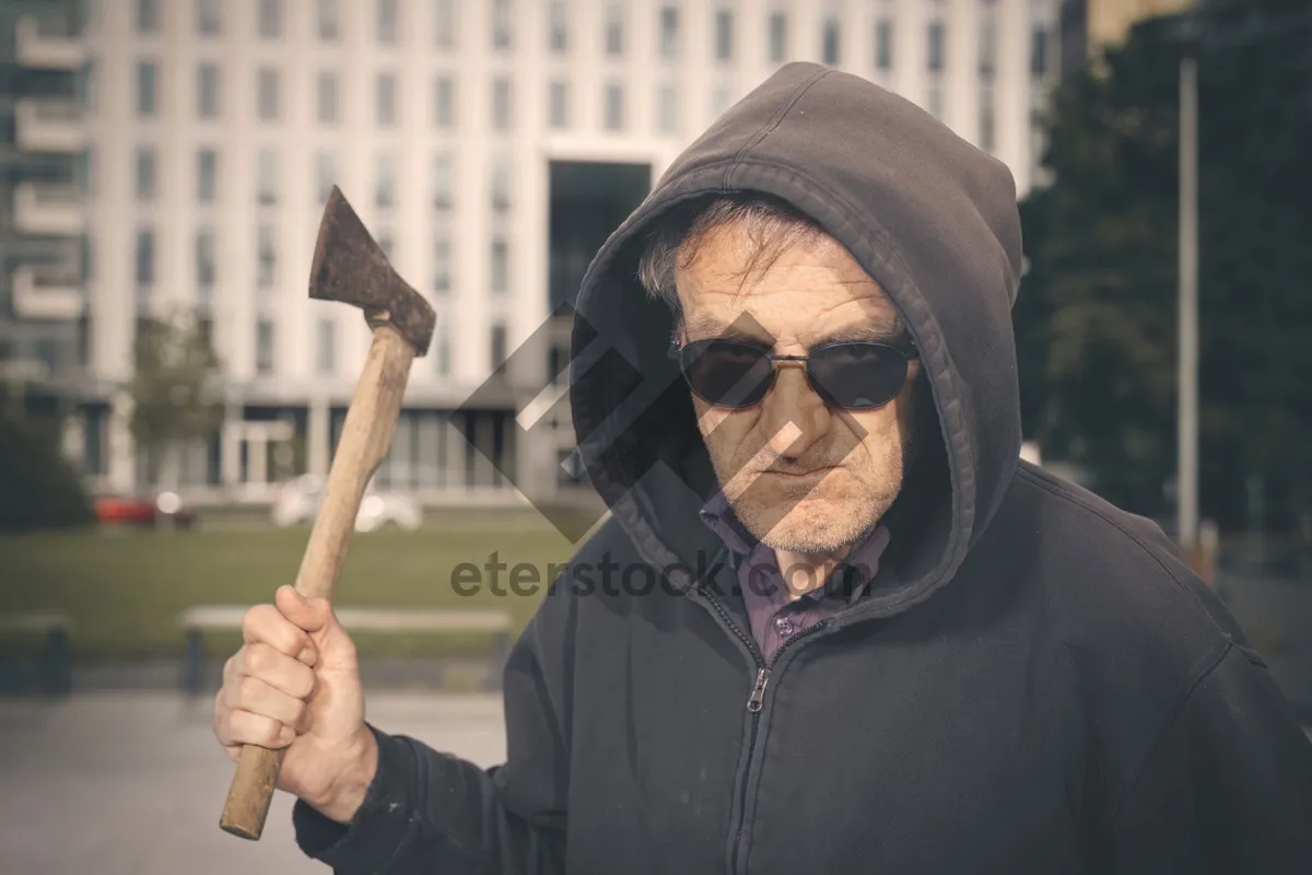 Picture of Portrait of a Male Worker with Hand Tools