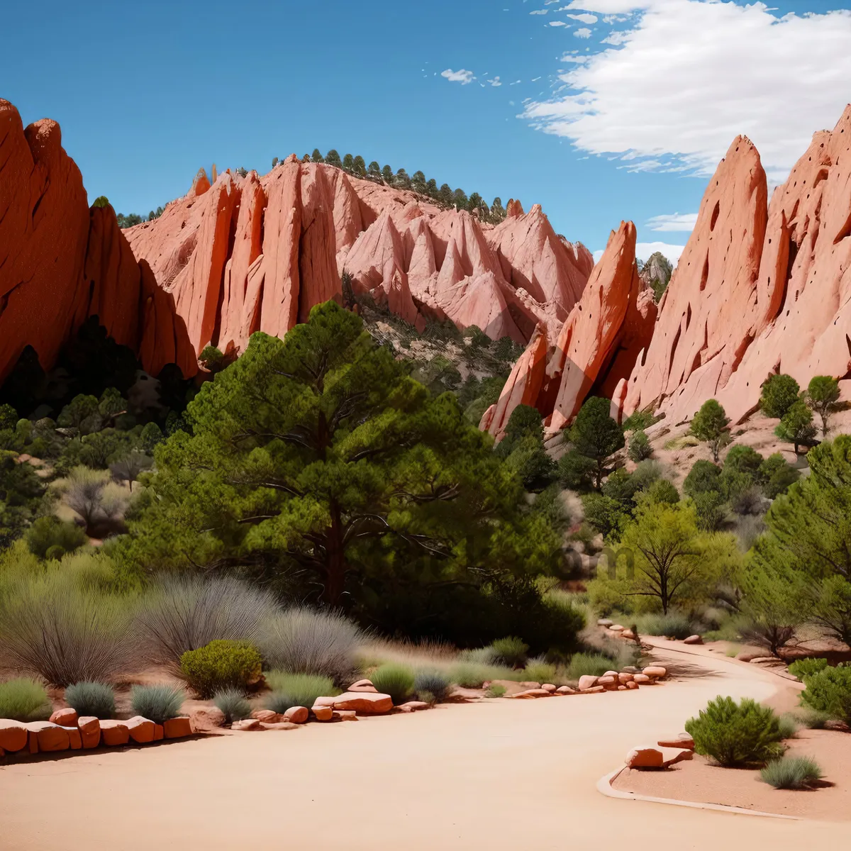 Picture of Grand Canyon's Majestic Orange Cliff Scenery