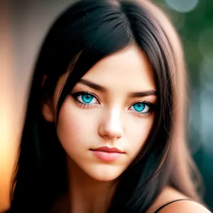 Beautiful Brunette Model with Captivating Smile