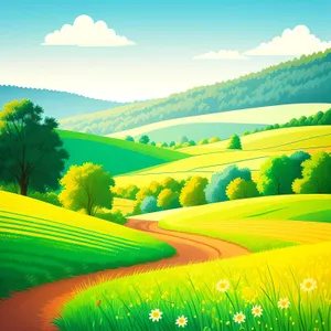 Idyllic Golf Course Amidst Lush Countryside