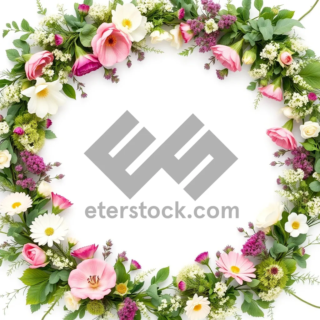 Picture of Pink Rose Bouquet Floral Card Design Element
