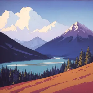 Majestic Winter Wonderland: A Snowy Mountain Landscape