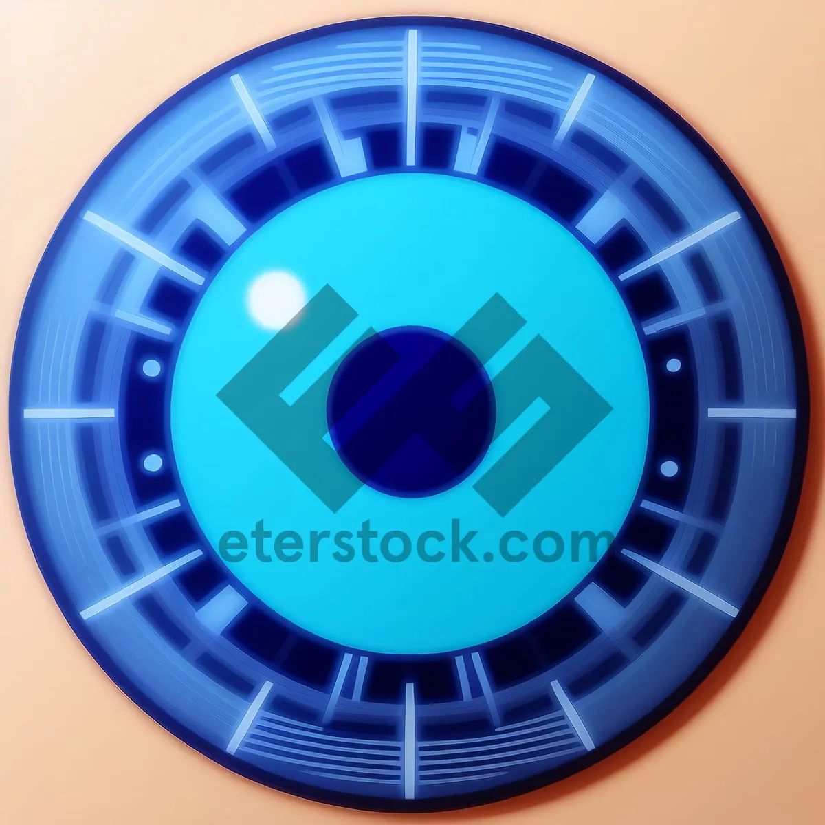 Picture of Glossy 3D Metallic Web Button