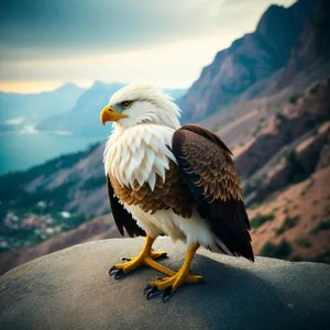 Wild Hunter: Majestic Bald Eagle Spreading its Wings