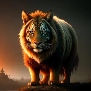 Wildcat King: Majestic Tiger Staring Dangerously