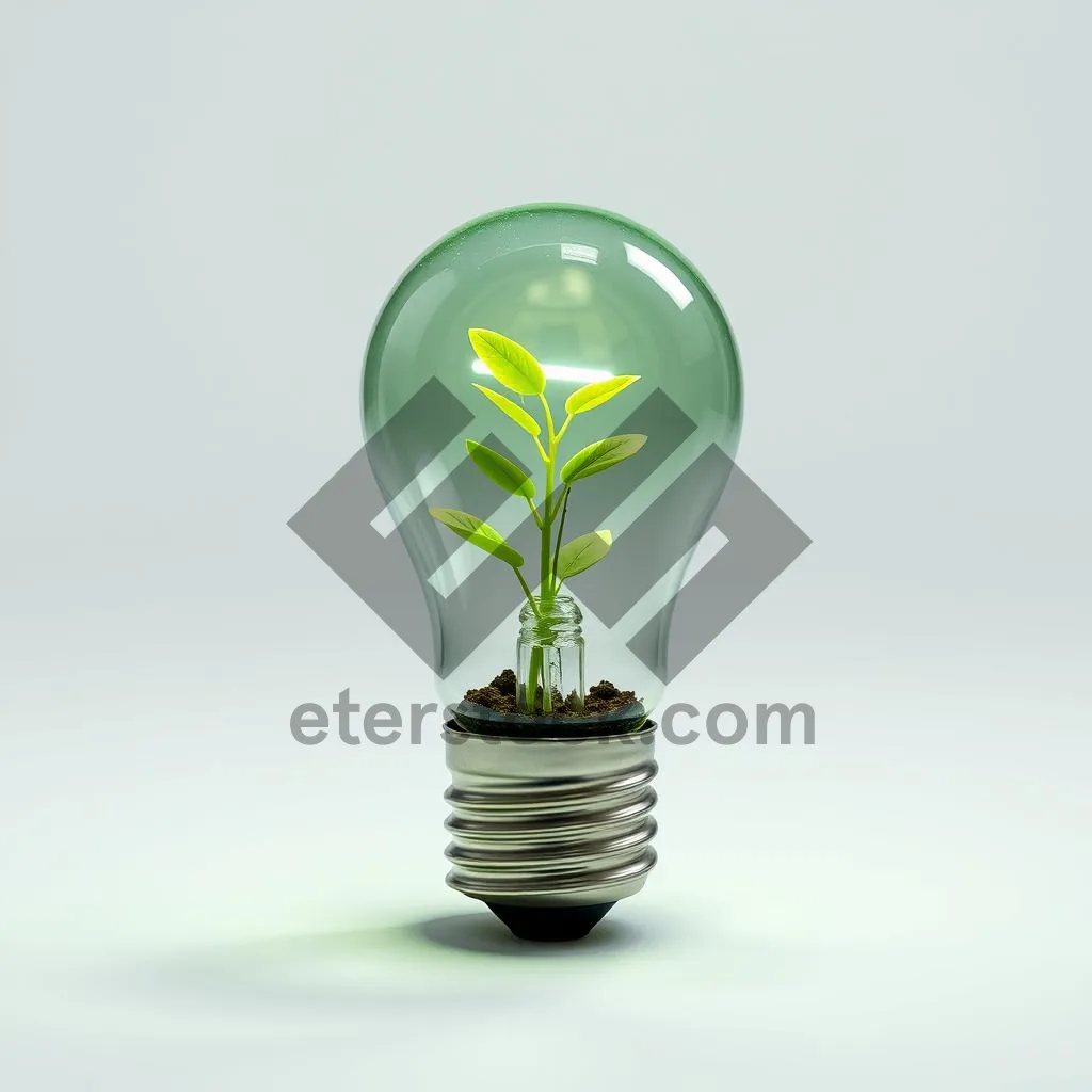 Picture of Electric Lamp Bulb Illuminating Bright Glass Technology