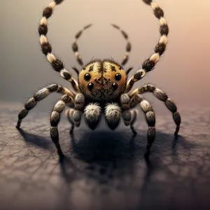 Garden Spider - Scary Arachnid with Hairy Legs