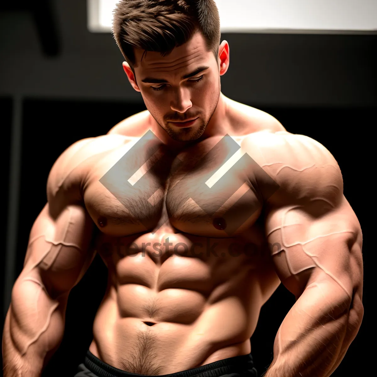 Picture of Muscular male bodybuilder showcasing strength and fitness.