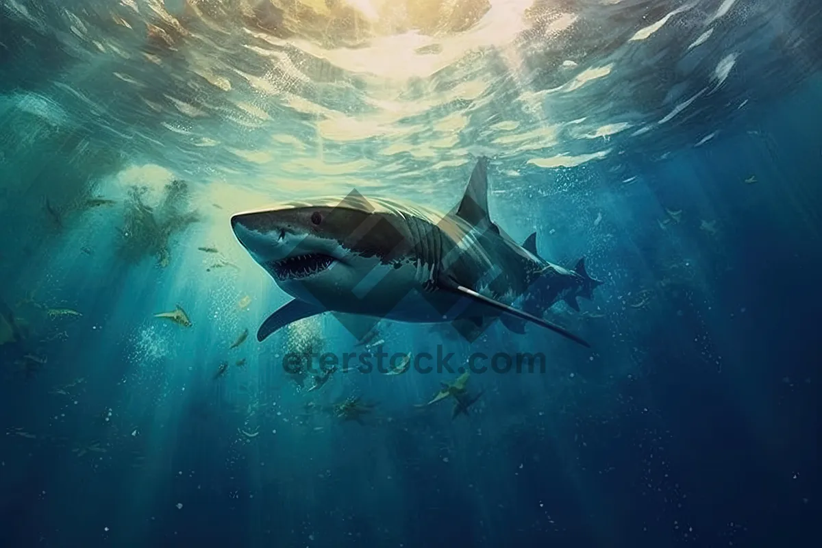 Picture of Underwater Marine Life: Shark in Tropical Reef