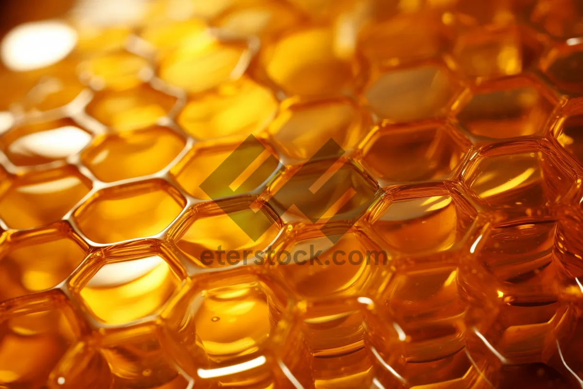 Picture of Honeycomb Structure in Modern Gold