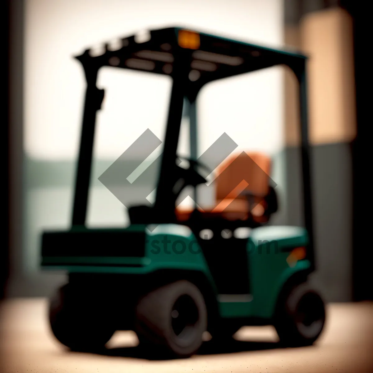 Picture of Miniature Forklift Transporting Goods on Car