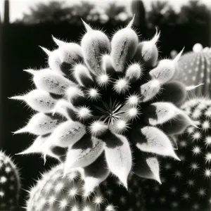 Thorny Beauty: Cactus Flower in a Garden