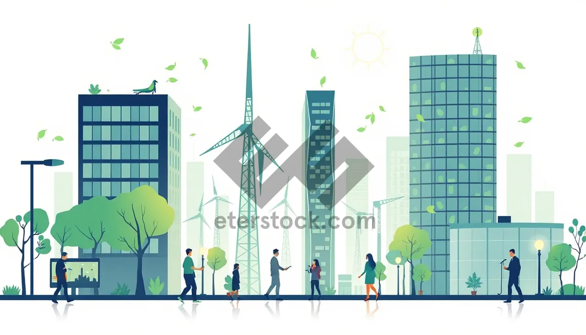 Picture of Modern building icon design for business
