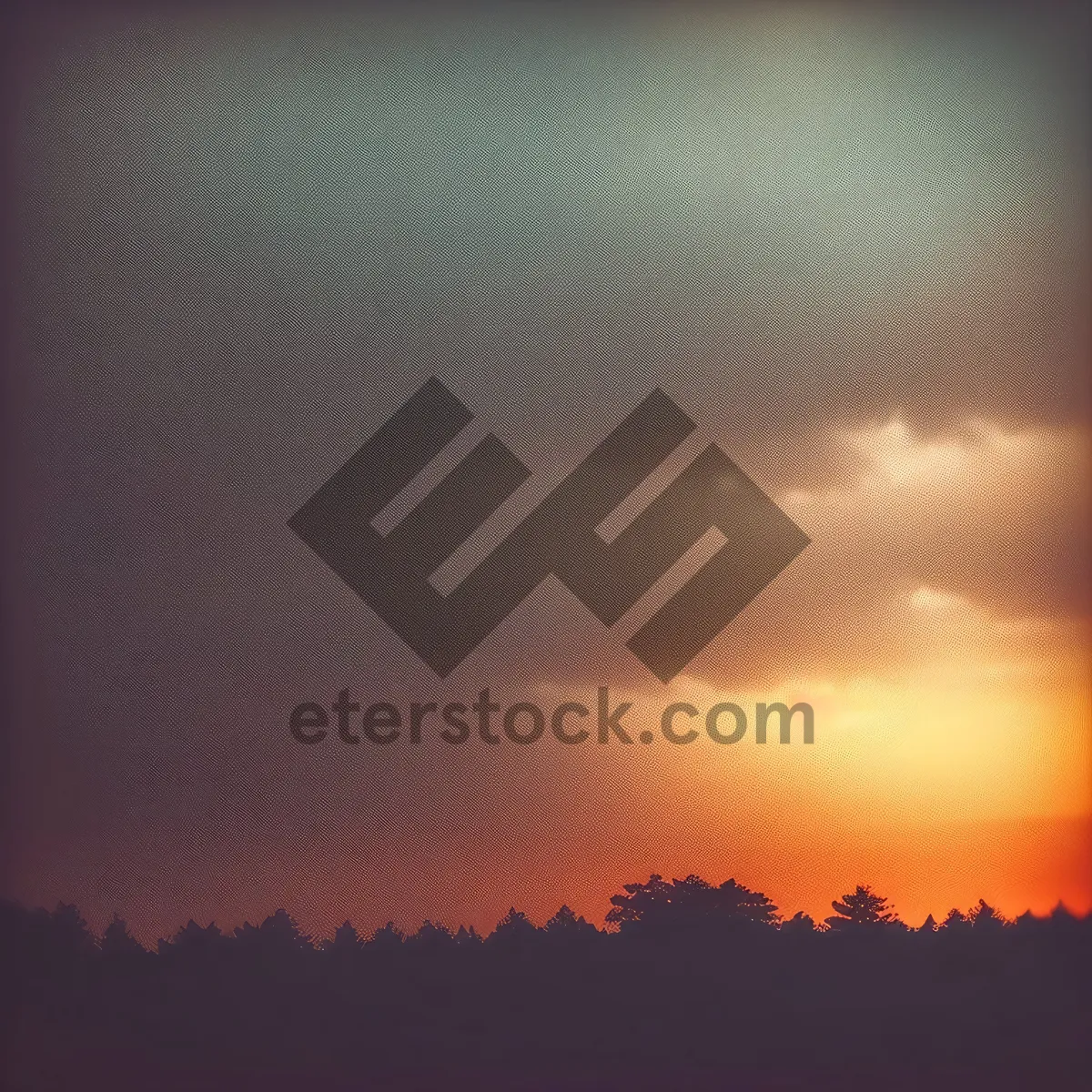 Picture of Vibrant Sunset Horizon with Celestial Light