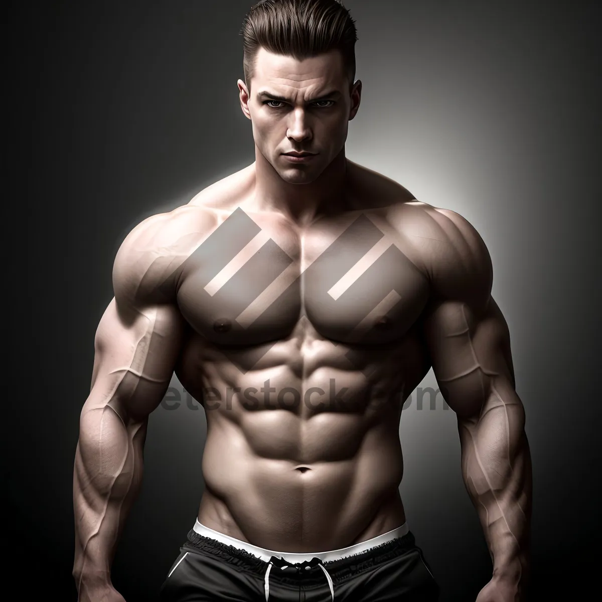 Picture of Powerful and Sexy Male Bodybuilder Posing