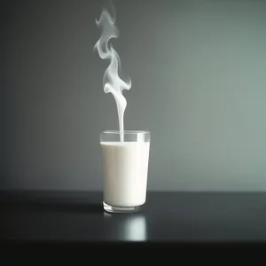 Refreshing Morning Vodka and Milk Beverage in Glass