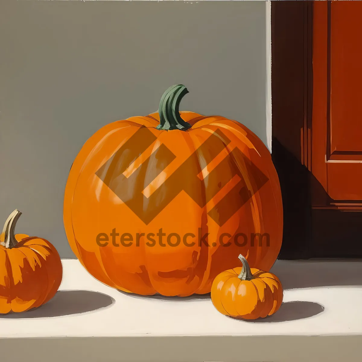 Picture of Festive Fall Pumpkin Lantern Decoration