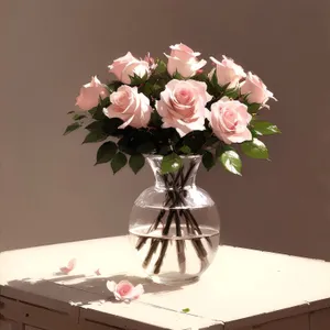 Blooming Love: Pink Rose Bridal Bouquet