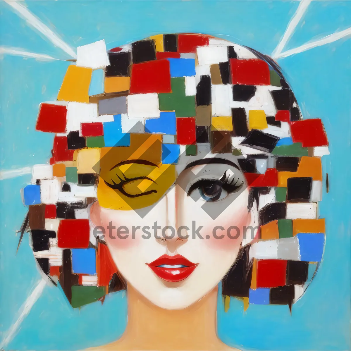 Picture of Cartoon mask art covering disguise in illustration