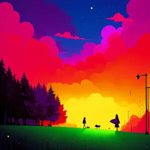 Starry Sky Serenity: A Breathtaking Landscape