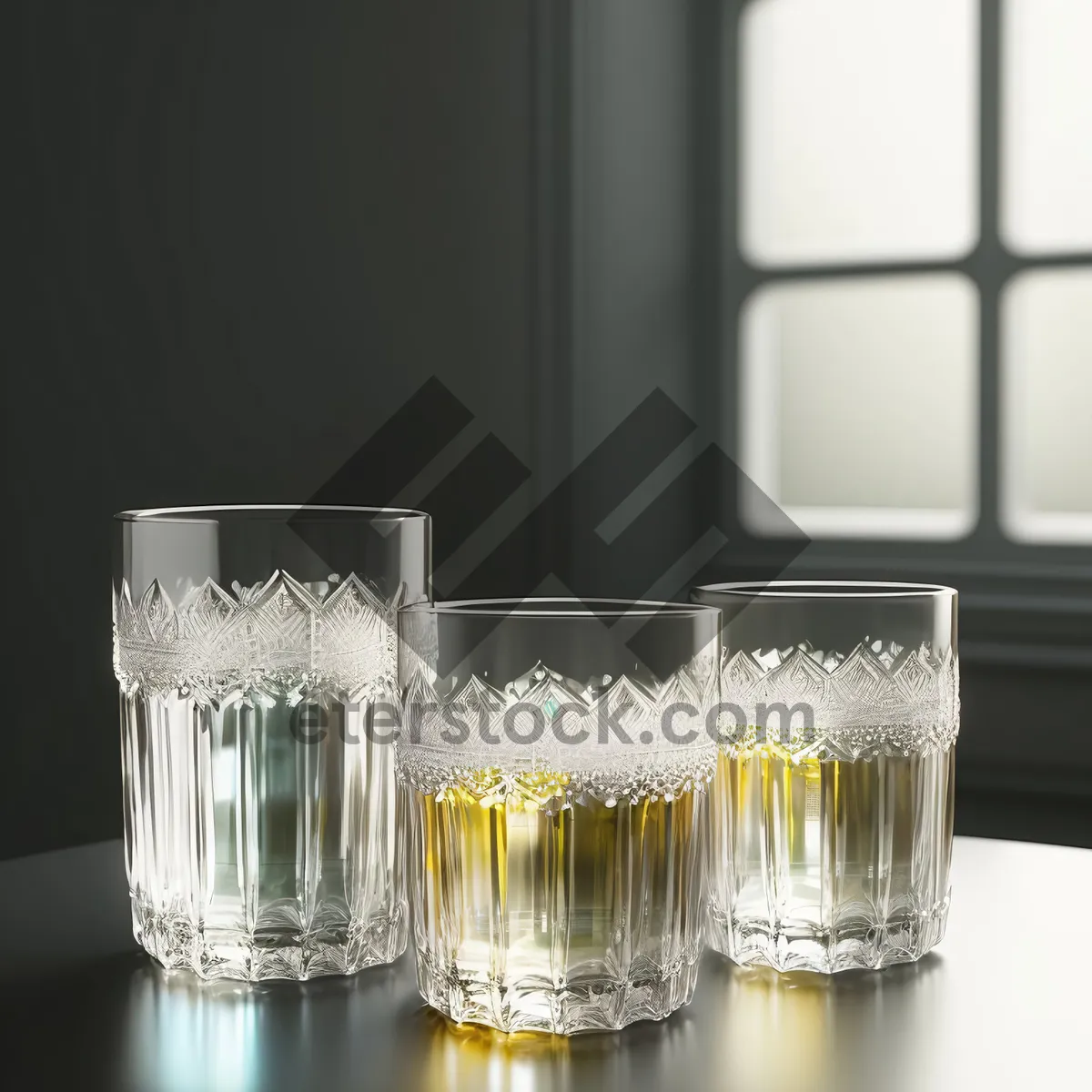 Picture of Sparkling Cheers: Elegant Champagne Glasses on Table