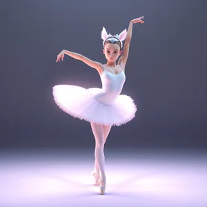 Graceful Ballet Performer in Mid-Air Leap