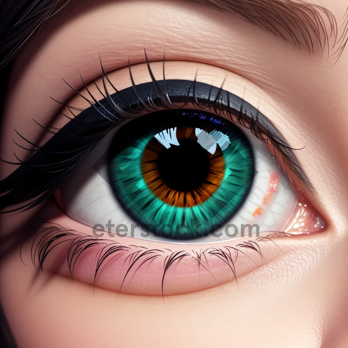 Picture of Vibrant Eye - Mesmerizing Closeup of Human Iris