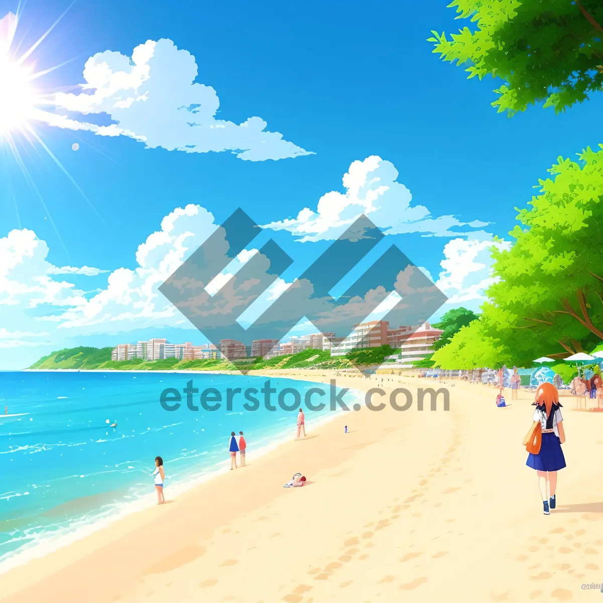 Picture of Exotic Tropical Beach Paradise with Turquoise Waters