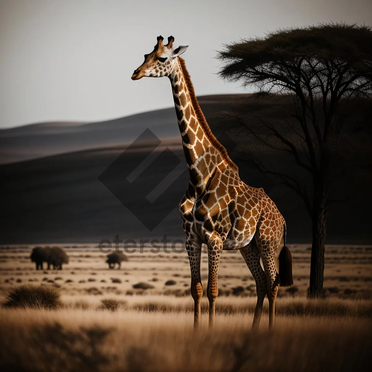 Picture of Majestic Giraffe in South African Savanna