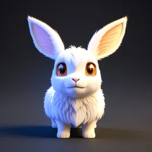 Fluffy Easter Bunny Portrait