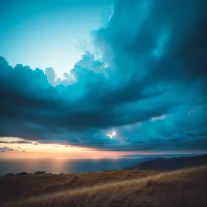 Vibrant Sunset over the Ocean