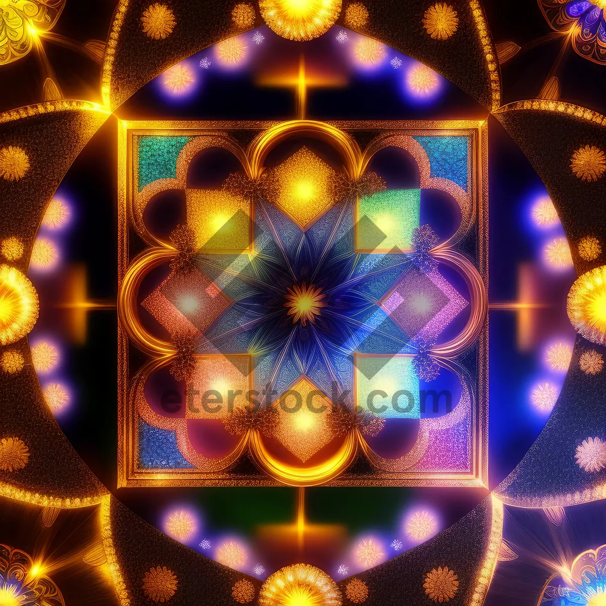 Picture of Vibrant Kaleidoscope Chandelier: A Dazzling Burst of Brilliant Colors