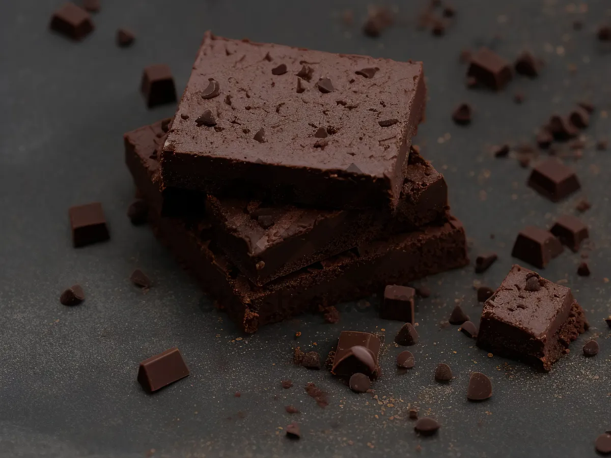 Picture of Sweet Chocolate Brick Candy Dessert Snack