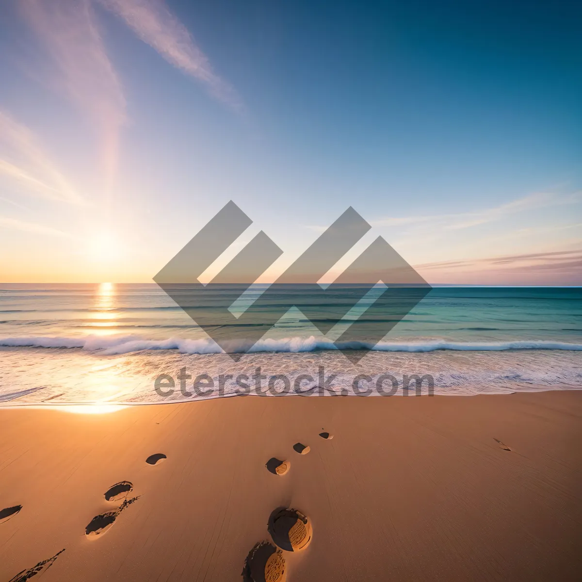 Picture of Sunset over Tropical Paradise Beach