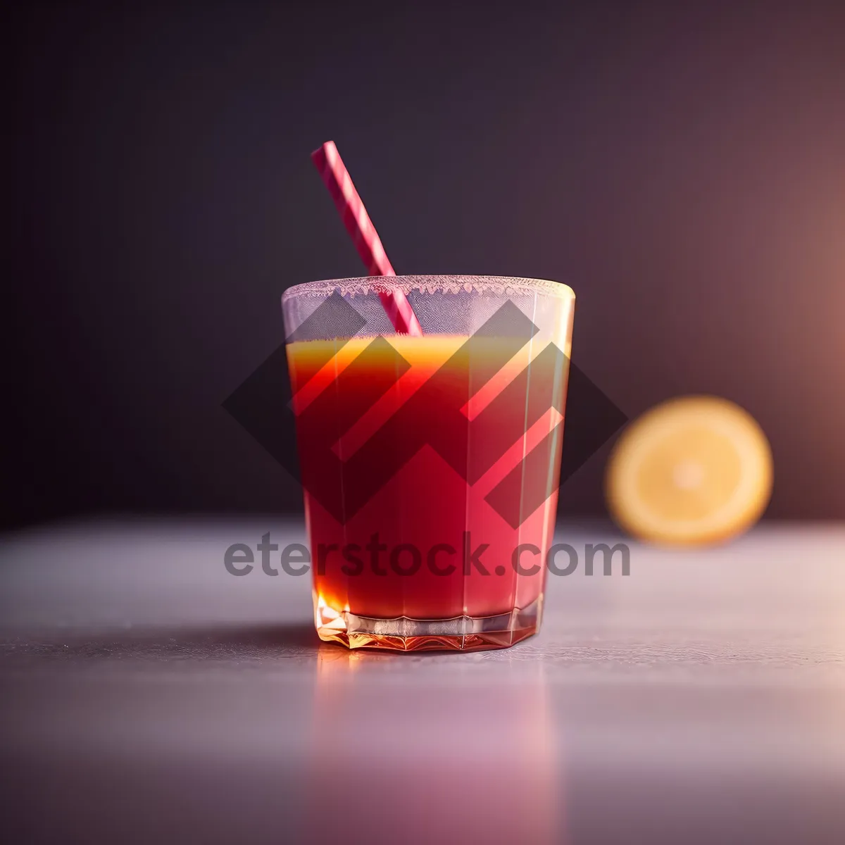 Picture of Refreshing Sour Fruit Juice Cocktail in Glass