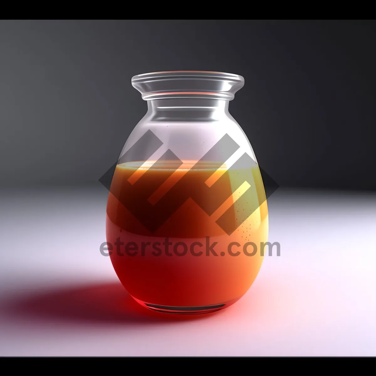Picture of Glass Bottle with Healthy Liquid Medicine