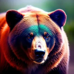 Cute Brown Bear - Majestic Wild Predator in Zoo