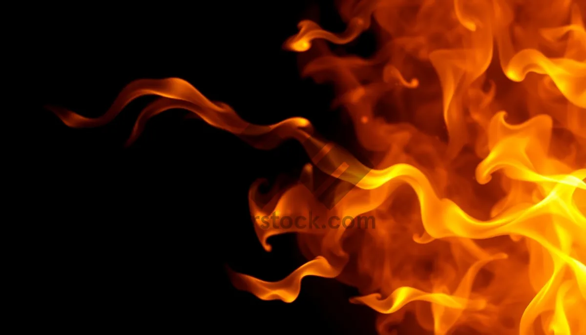 Picture of Fiery Blaze Design in Warm Orange and Yellow